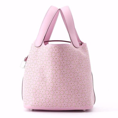 エルメス ハンドバッグ ピコタンロックPM ラッキーデイジー モーヴシルベストル/シルバー金具 ヴォースイフト U刻印