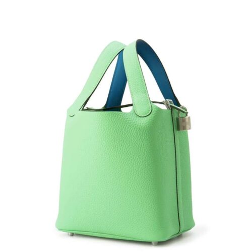 エルメス ピコタンロックPM エクラ ヴェールコミック/ブルーフリーダ/シルバー金具 トリヨンクレマンス/スイフト W刻印