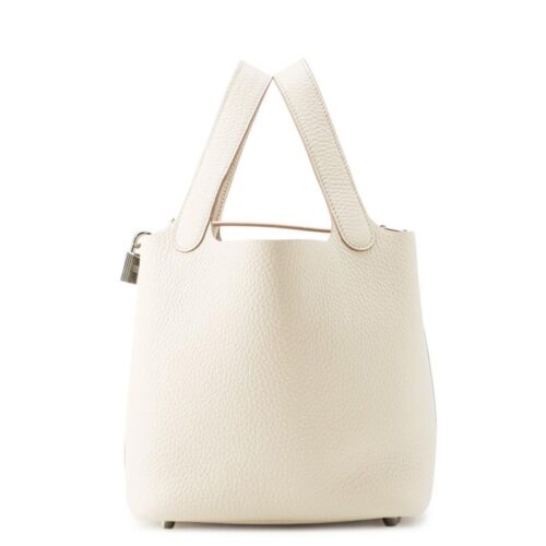 エルメス ハンドバッグ ピコタンロックPM ベトン/シルバー金具 トリヨンクレマンス K刻印