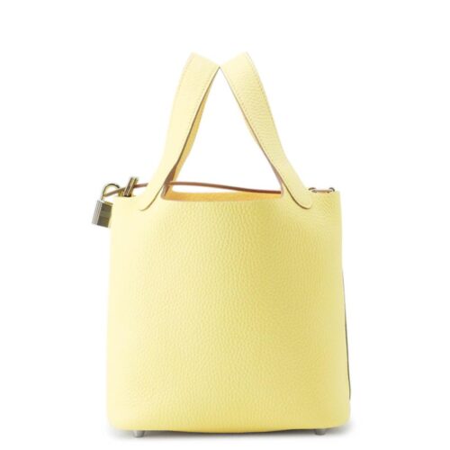 エルメス ハンドバッグ ピコタンロックPM リモンチェッロ/シルバー金具 トリヨンクレマンス W刻印