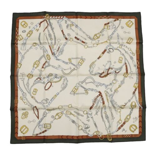 エルメス スカーフ カレ90 シュヴォー・デシェネ シルク