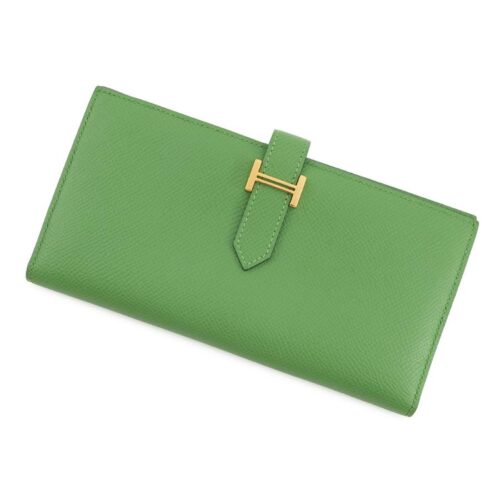 エルメス ベアンスフレ ヴェールユッカ/ゴールド金具