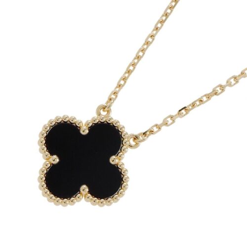 ヴァンクリーフ&アーペル ネックレス ヴィンテージ アルハンブラ ペンダント オニキス K18YGイエローゴールド VCARA45800