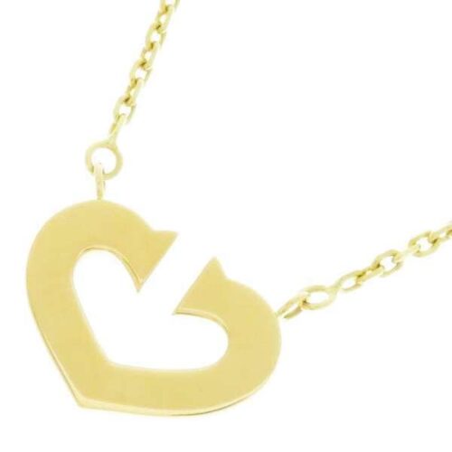 ２．カルティエ ネックレス Cハート K18YGイエローゴールド B7008000