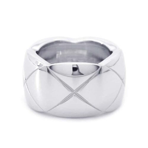 シャネル リング ココクラッシュ ラージ K18WGホワイトゴールド リングサイズ46 J10573 CHANEL ジュエリー 