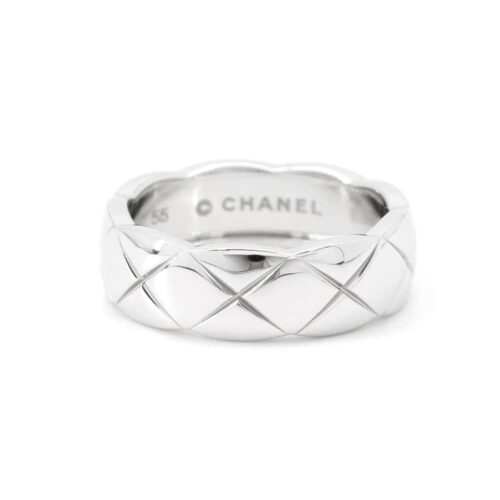 シャネル リング ココ クラッシュ コレクション リング ミディアム K18WGホワイトゴールド サイズ55 J10570 CHANEL 指輪 ジュエリー 【