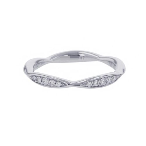 シャネル リング カメリア コレクション ハーフエタニティリング ダイヤ 10P 約0.08ct Pt950プラチナ サイズ47 J10835 CHANEL 指輪