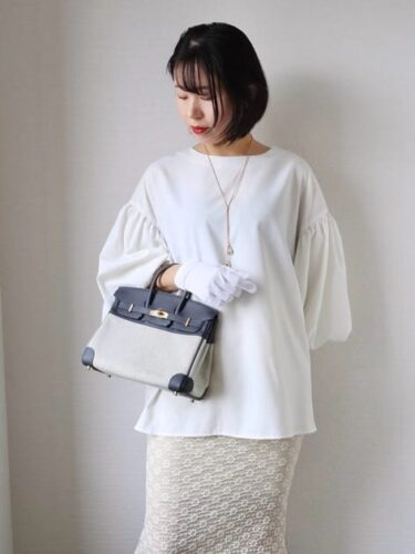 ブラウス×スカート×バーキン