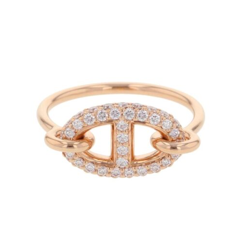 エルメス リング ファランドール リング ダイヤモンド 48P 計0.45ct K18PGピンクゴールド リングサイズ51 HERMES Farandole ring