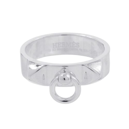 エルメス リング コリエ・ド・シアン PM SV925シルバー H115607B リングサイズ53 HERMES ジュエリー