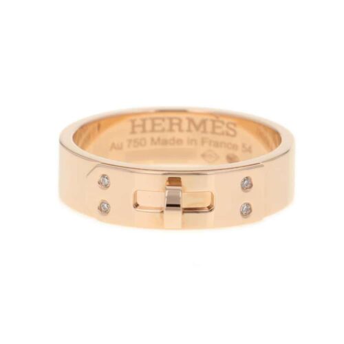 エルメス リング ケリーPM ダイヤモンド 4P 計0.02ct K18PGピンクゴールド リングサイズ54 HERMES ジュエリー 指輪