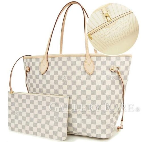 ルイヴィトン トートバッグ ダミエアズール ネヴァーフルMM ポーチ付き N41361