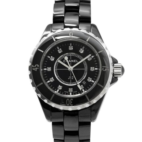 シャネル J12 33mm ダイヤモンド ブラック