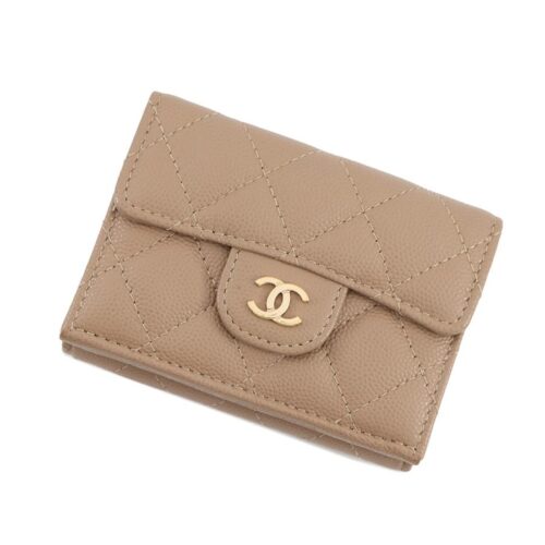 シャネル 三つ折り財布 マトラッセ ココマーク クラシック スモール フラップ ウォレット キャビアスキン AP0230 CHANEL 【安心保証】