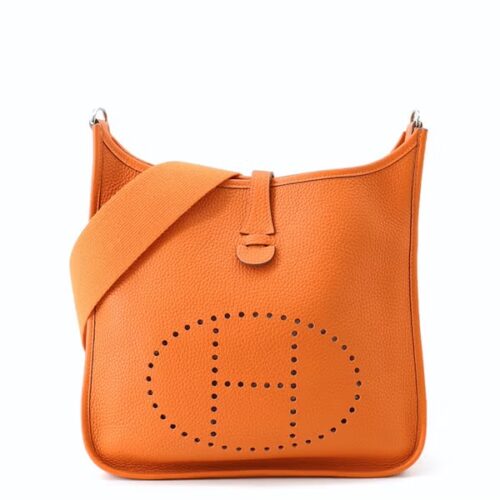 エルメス ショルダーバッグ エブリン1 PM オレンジ/シルバー金具 トリヨンクレマンス