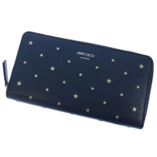 JIMMY CHOO 長財布 カーナビー ラウンドファスナー スタースタッズ ロングウォレット