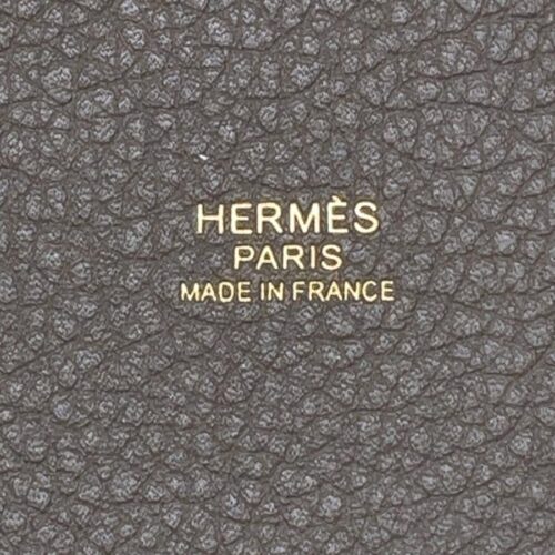 エルメス ハンドバッグ ピコタンロックMM グラファイト/ゴールド金具 トリヨンモーリス U刻印 HERMES トートバッグ